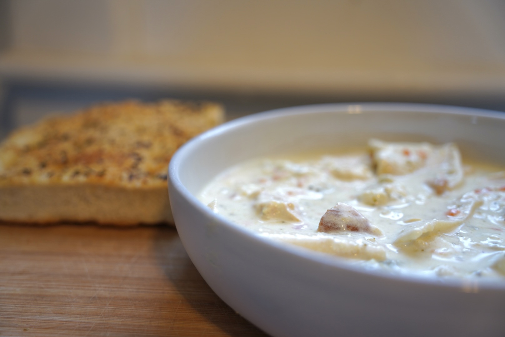 White Chicken Lasagna Soup